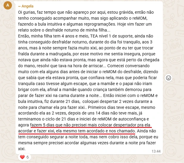 Acorda sozinha pra fazer xixi à noite