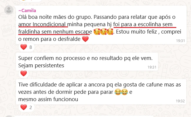 Foi pra escola sem fralda e sem escape