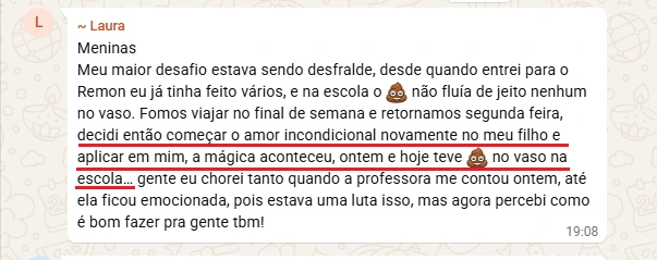 Fez cocô no vaso da escola
